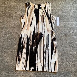 NWT Calvin Klein Abstract Adorned Back Zip Dress Size 12